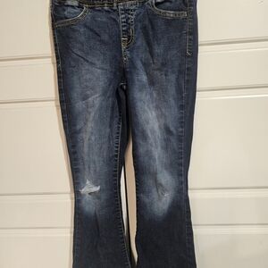 Girls Size 10 Cat & Jack Dark Blue Bootcut Jeans